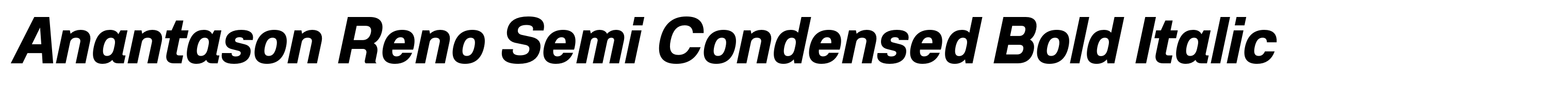 Anantason Reno Semi Condensed Bold Italic